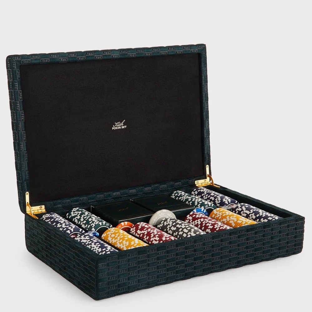 Luxury Kith Kithmas Monogram Debossed Suede Poker Set! ***NEW*** - Picture 5 of 12